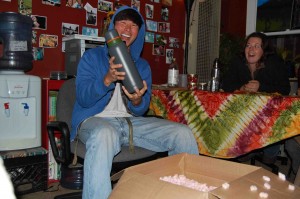 Tez was stoked about the thermos