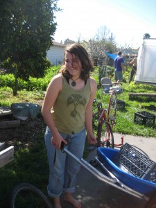 Jilly getting ready to go get fill dirt
