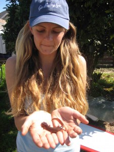 Mason caught a salamander!!!