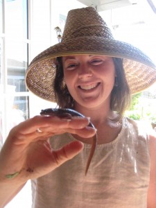 Erin playing with the Salamander