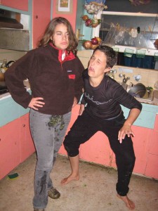 Salsa wrestling Tony's salsa verde crashed on the floor, so what do we do? WRESTLE! (of course)