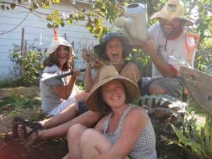 Garden day Fun in the garden! (Jill, Staci, Tony and Erin)